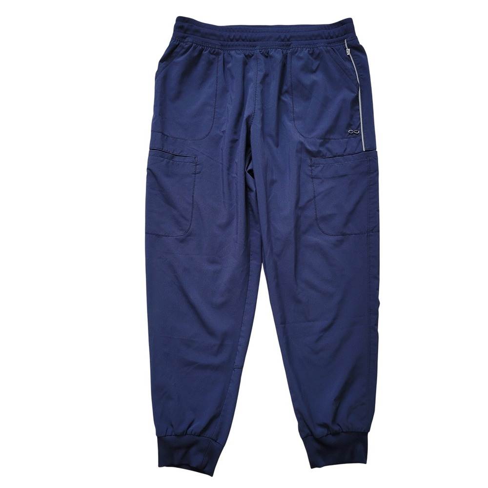 Infinity Men Navy Blue Scrub Jogger Pants CK080A XL‎ Cargo Stretch Pocket